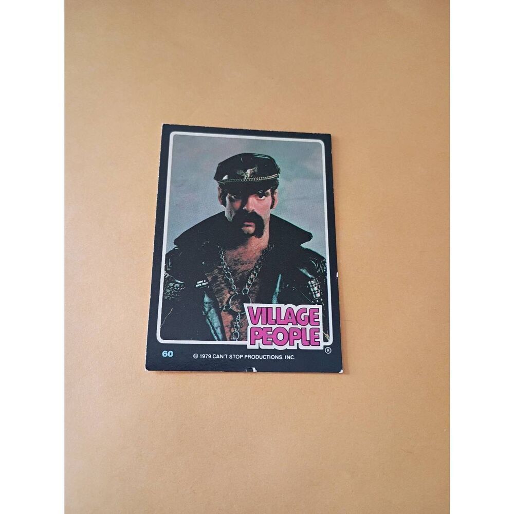Vintage 1979 Village People Trading Card #60 Disco Era Vintage Music Collectible